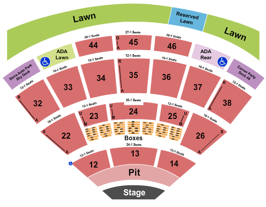 Blossom Music Center Blossom Music Center Seating Chart